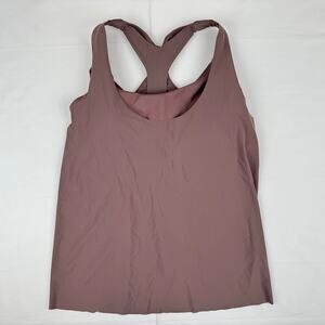 Athleta Sports Bra Tank Ultimate 2-in-1 Support Top Size L Smoked Almond Brown